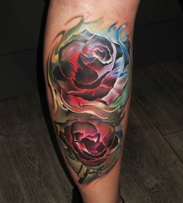 Trandafir Calf Tattoo-36
