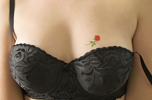 Breast Floral Tattoo Designs 145