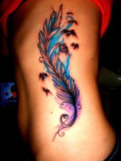 Colorful Feather - Side Piece