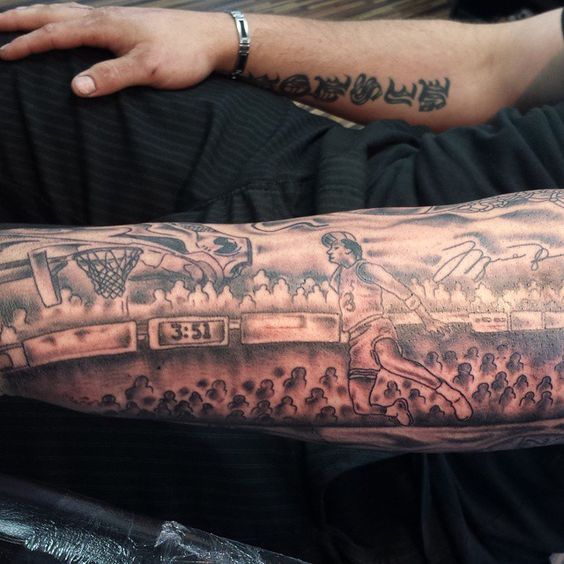 50 Basketball Tattoos That Are Just So Amazing, They're a Slam Dunk