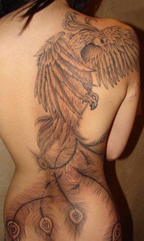 50 Gyönyörű Phoenix Tattoo Designs