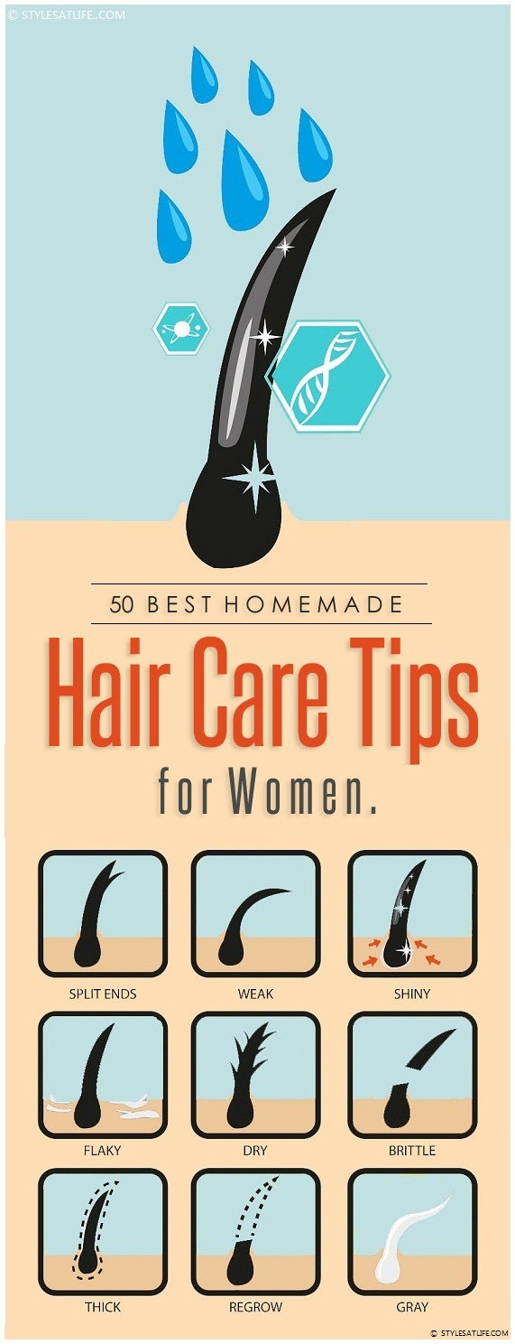 50 legjobb házi hajápolás tippek a nők számára Stílusok az életben