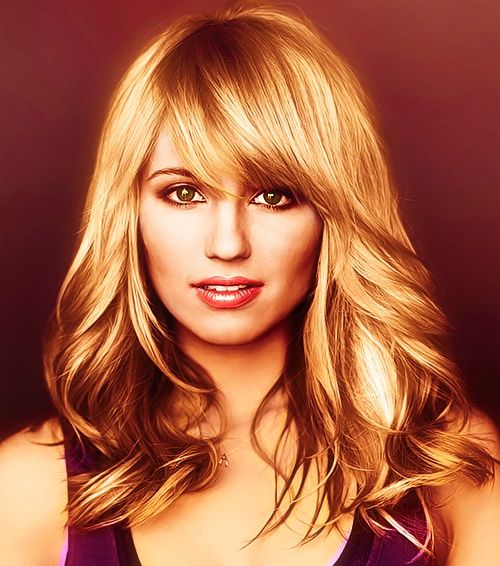 Dianna Agron Side Swept Bangs: Long and Thick
