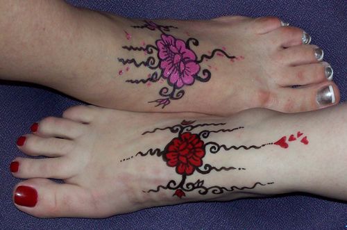 Temporar Foot Tattoo