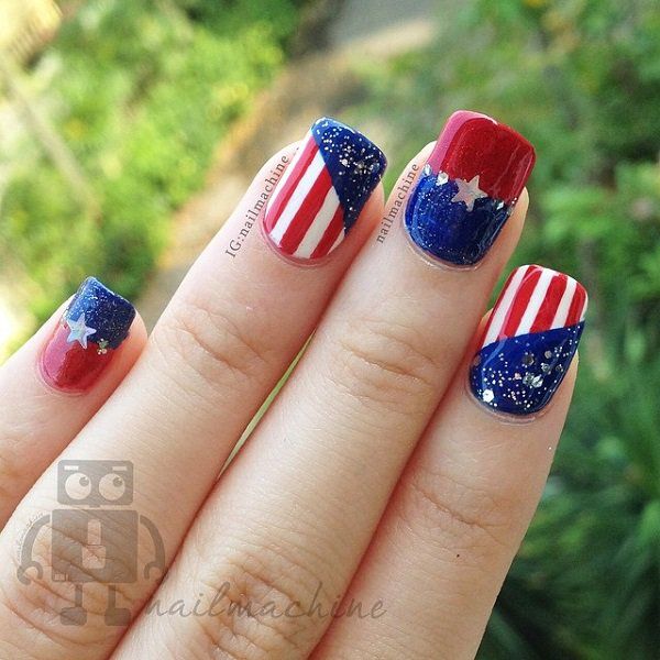 blue and red nail art-42