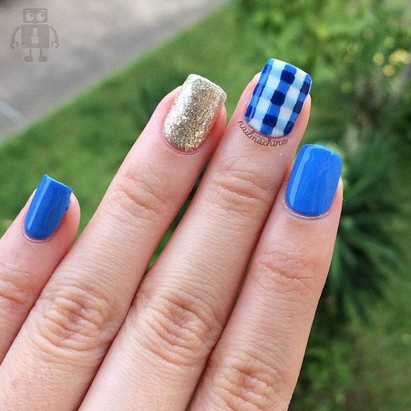 Mėlyna nail design-44