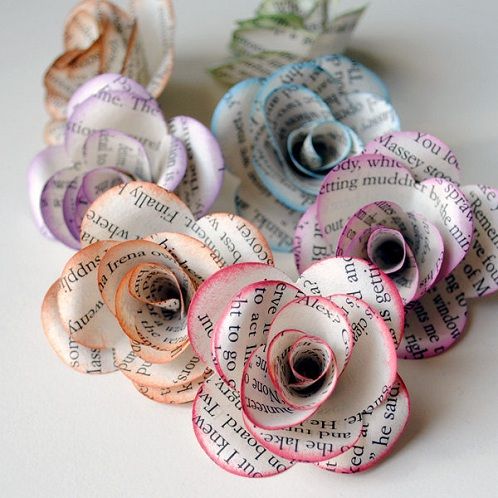 Old Book Papers Craft Ideas
