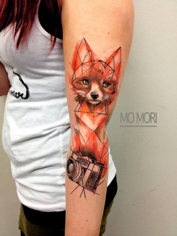 akvarell-róka-tattoo