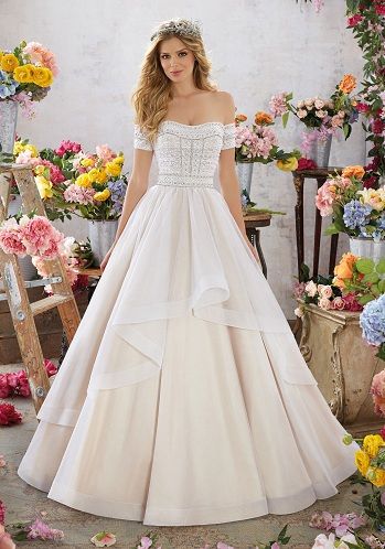 Krenta Sleeve Long Wedding Dress
