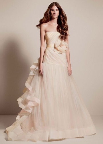 Szatén Long Wedding Dress