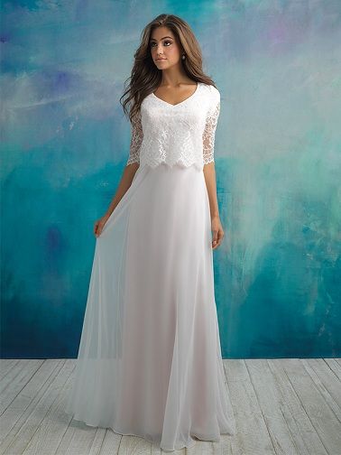 Top and Attached Skirt Wedding Dress