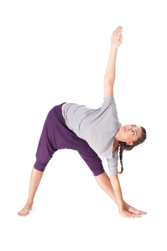 A Triangle Pose - Trikonasana Yoga for Pregnancy
