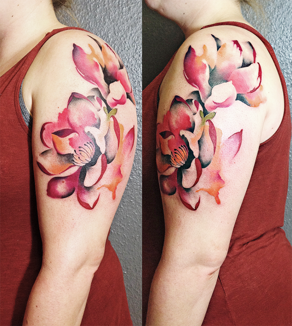 magnolia flower tattoo