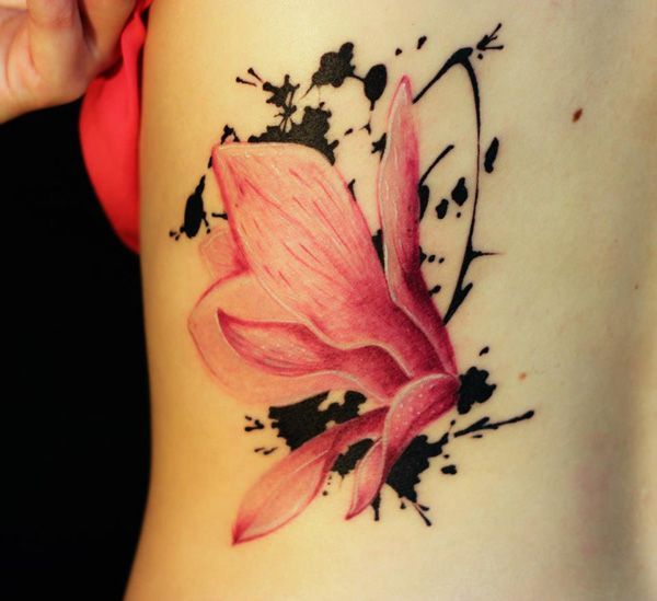 Magnolias side tattoo