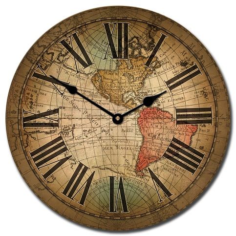 Világ Map Wall Clock
