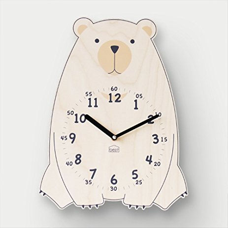Lepo Brown Bear Wall Clock