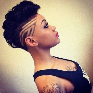 Seksualus Mohawk with Geometric Shaved Sides 