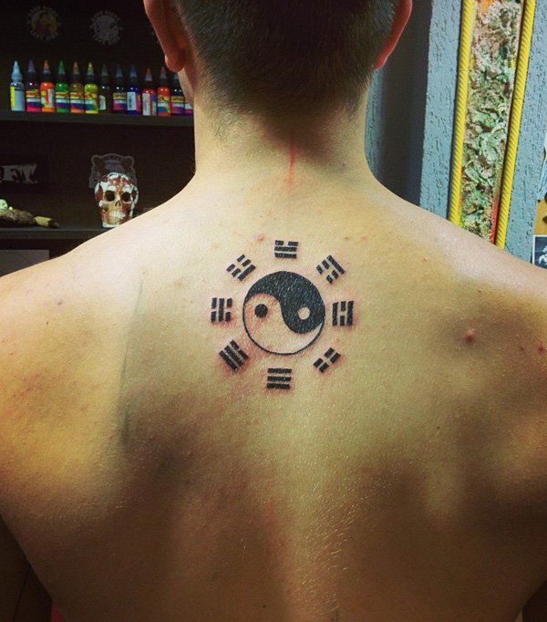 yin yang back tattoo for men-41