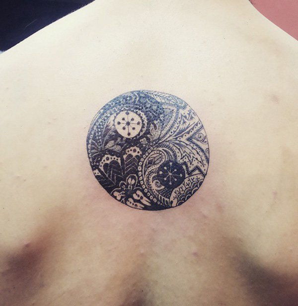yin yang back tattoo-46