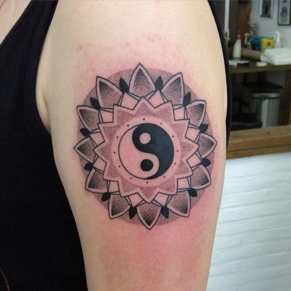 Yin Yang sleeve Tattoo-9
