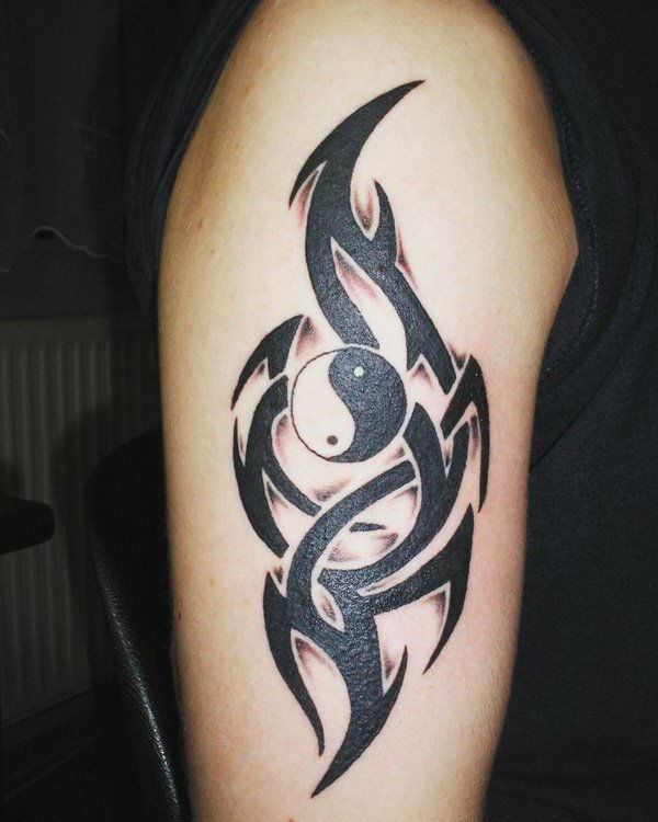 yin yang trible tattoo-51