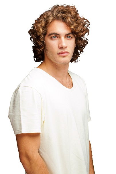 Men's Curly Hairstyle In Long