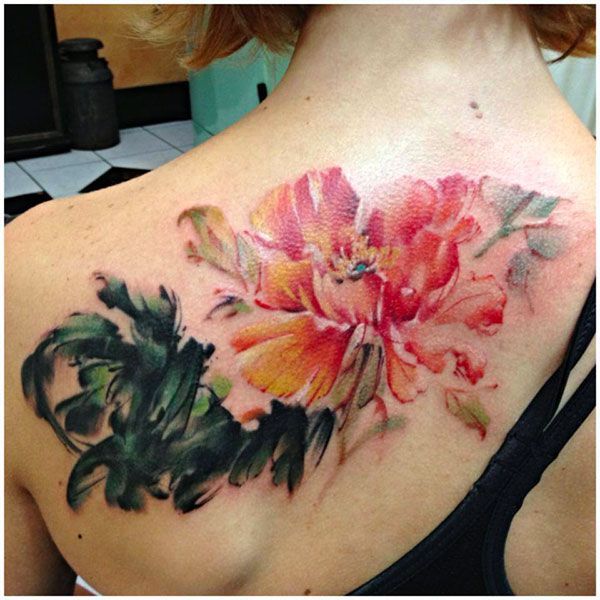 Watercolor style tattoos are gorgeous