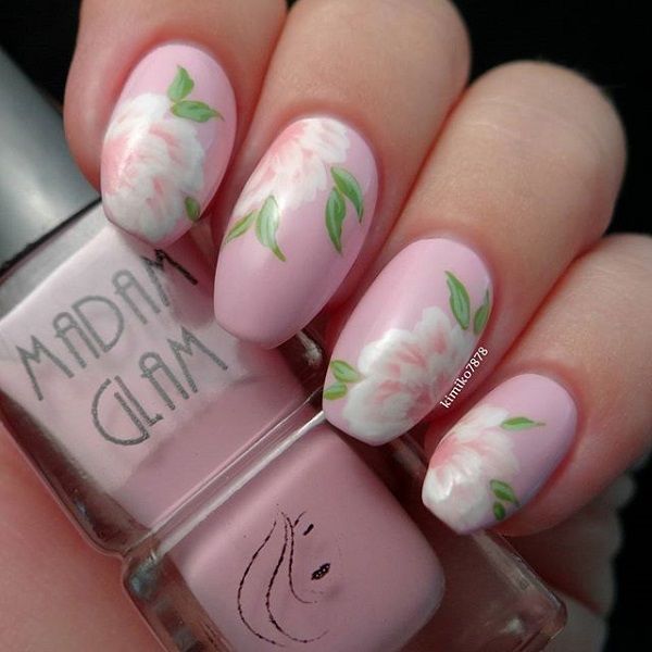 Roz and flower nail art-37