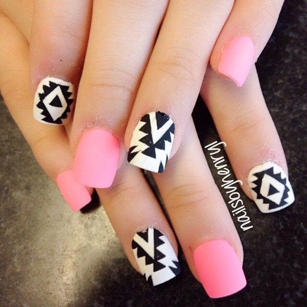 Trib pink and white nail-27