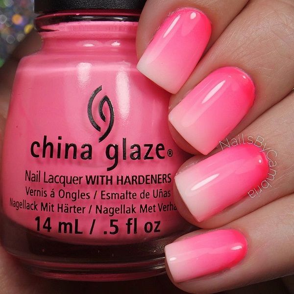Gradient pink nail-7