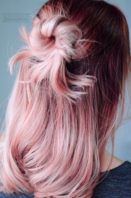 50 Rose Gold Hair Color Ötletek