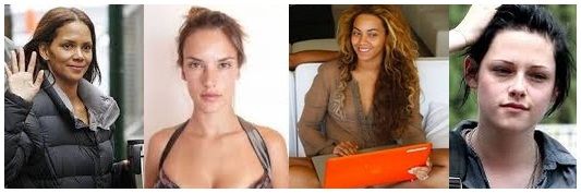 images of hollywood actress without makeup