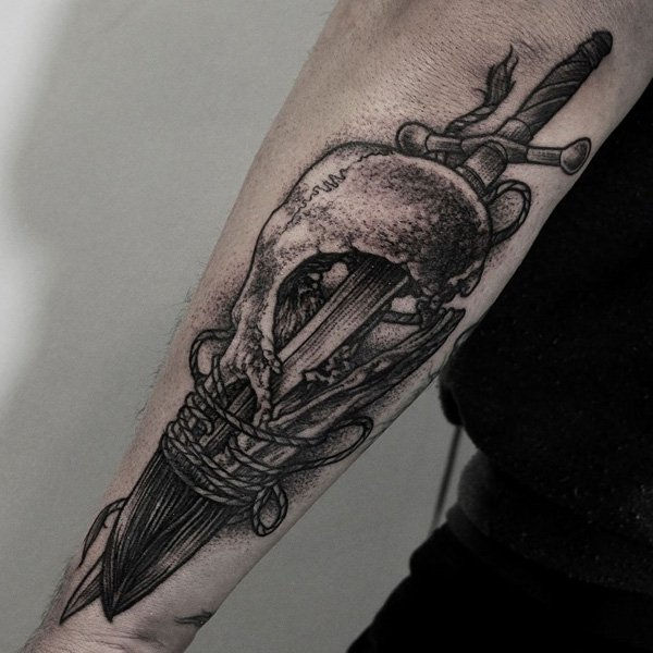 Kardas and skull tattoo-18