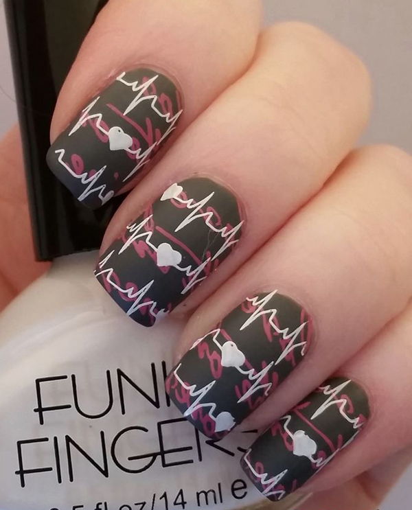 aleasă a inimii Nail Art with Mash and Bundle Monster stamping plates