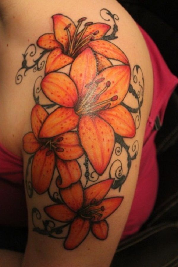 The Beautiful Tiger Lily Tattoo Designs And Meaning For Girl On Sleeve