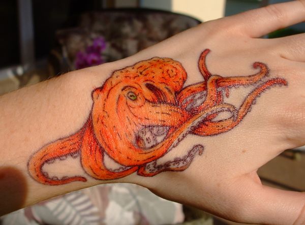 Girl octopus tattoo