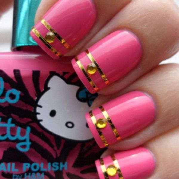 Szép Nails with Gold Details nails ideas nails design Manicure Ideas featured