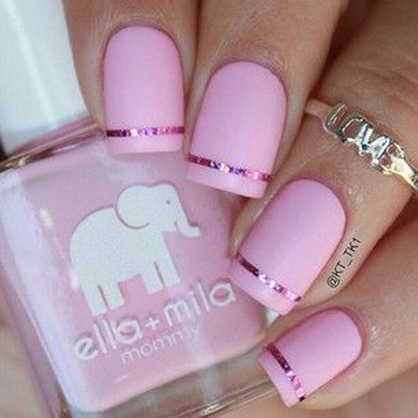 graži Pink Metallic Manicures