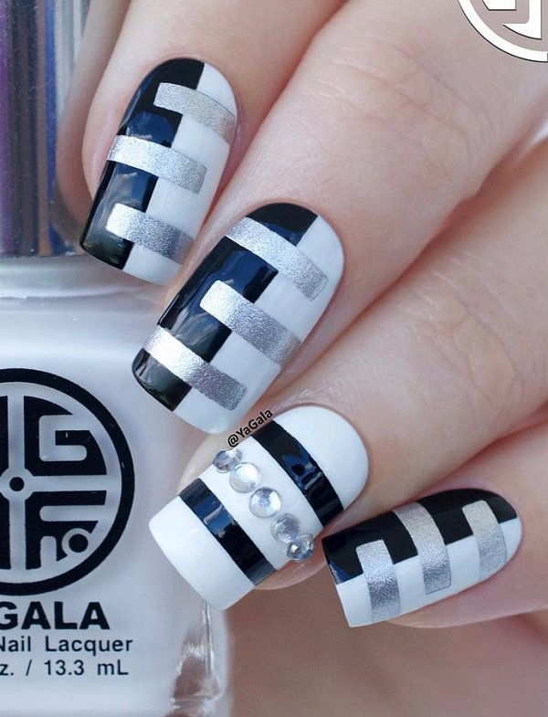 55 Stripes Nail Art Ideas