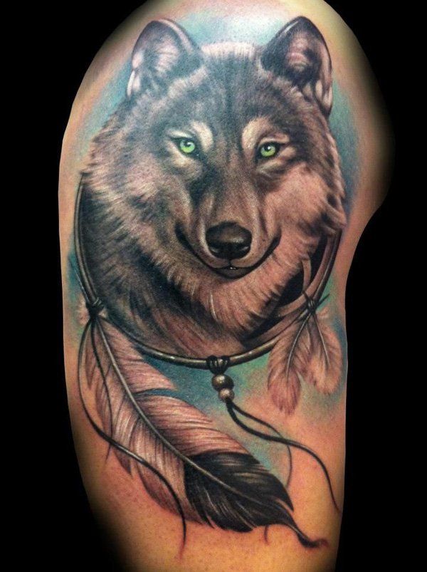 55 vilkų tatuiruotės dizainai