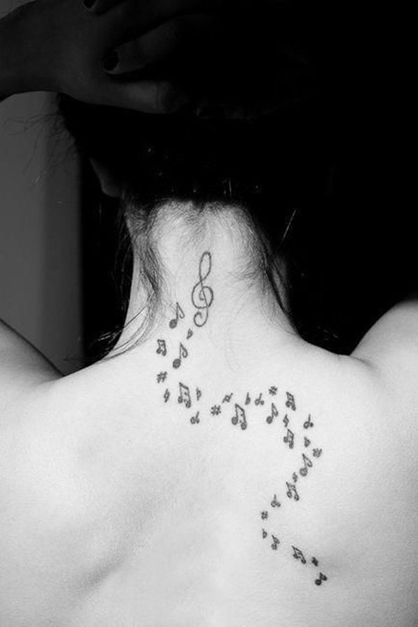 38 Music notes on back