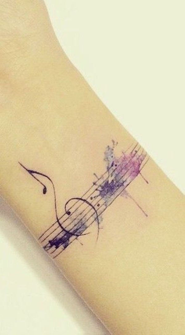 vandens spalvos muzika-tatuiruotė