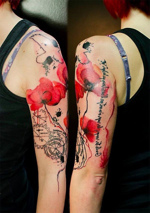 60 lepih makov tetovaže