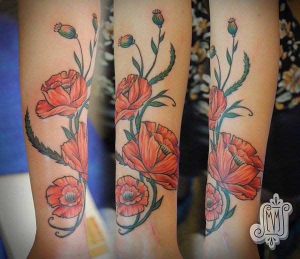 60 lepih makov tetovaže
