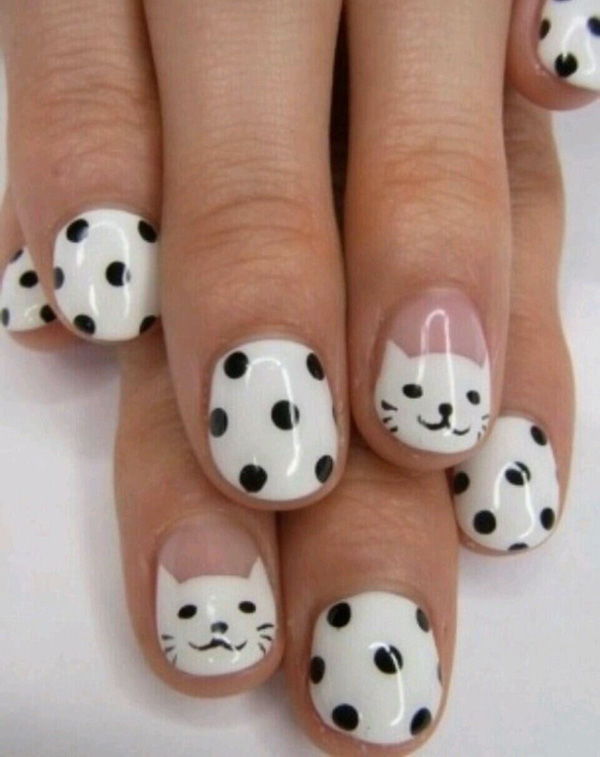 60 Examples of Black and White Nail Art