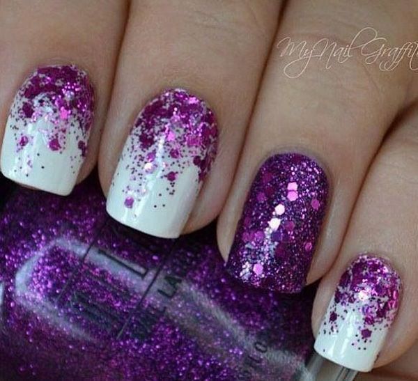 purple glitter nail-37