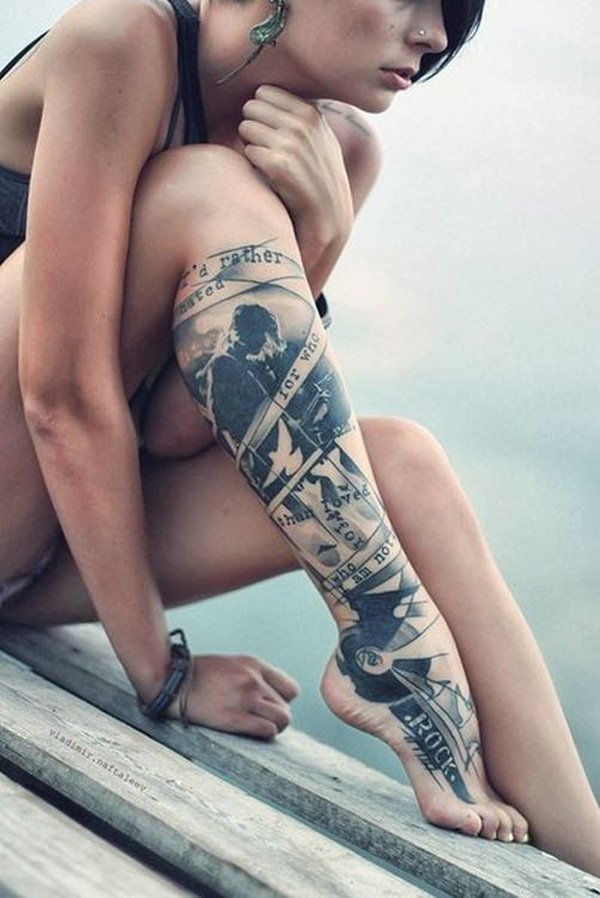 60 neverjetno tetovaže nog