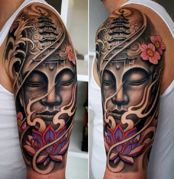 Realističen buddha tattoo