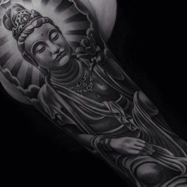 Buddha sleeve tattoo-8