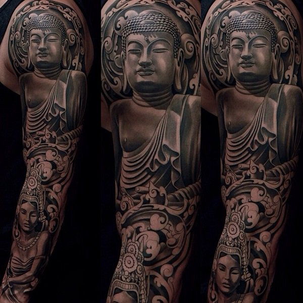 Buddha full sleeve tattoo -11
